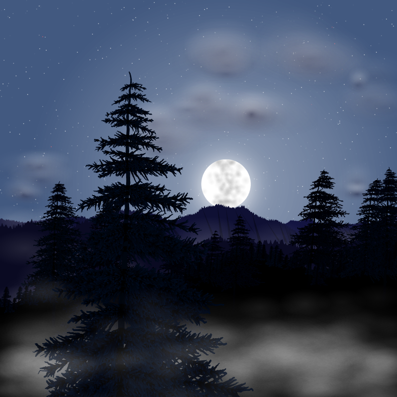 Moonlit Mountains #99