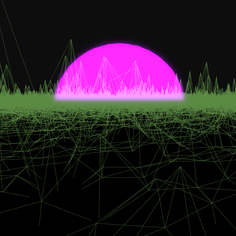 Generative Retrowave Field #142