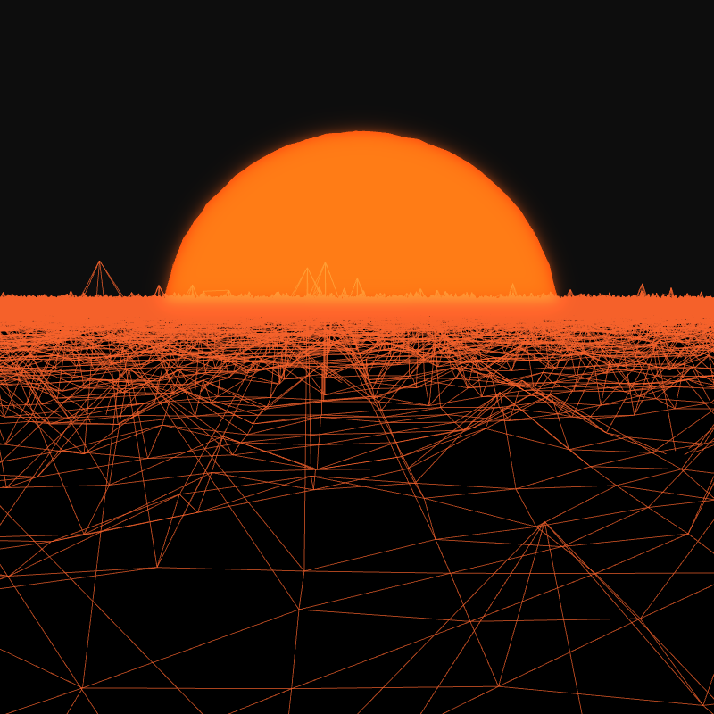 Generative Retrowave Field #140