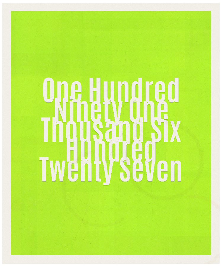 Count #191627