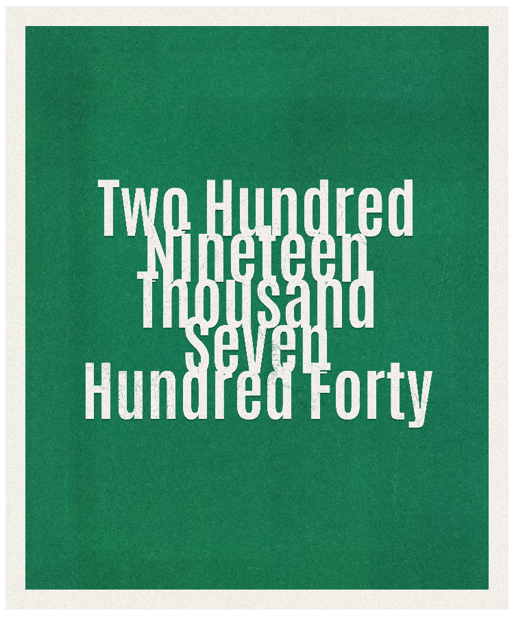 Count #219740