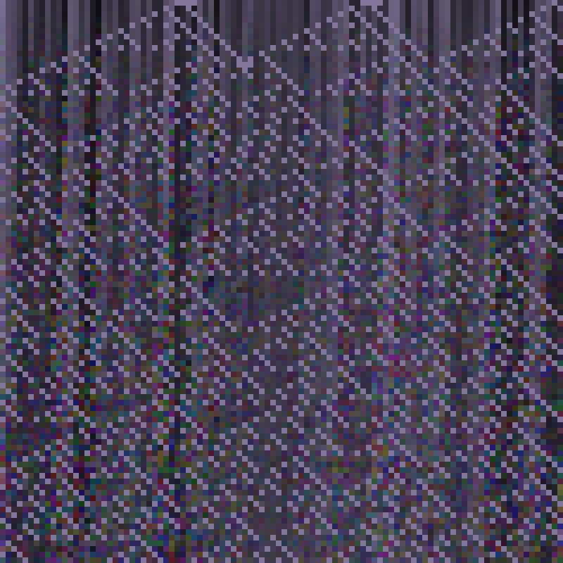 Colored Elementary Cellular Automaton #191