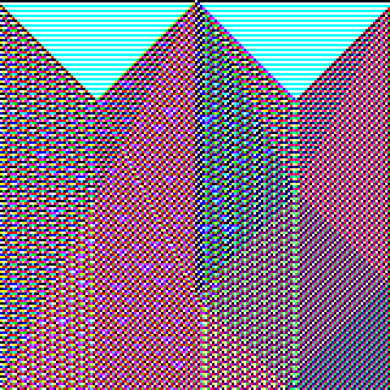 RGB Elementary Cellular Automaton #331