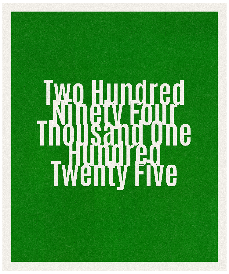 Count #294125
