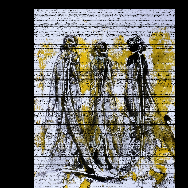 "3 Donne" Pointillism #8