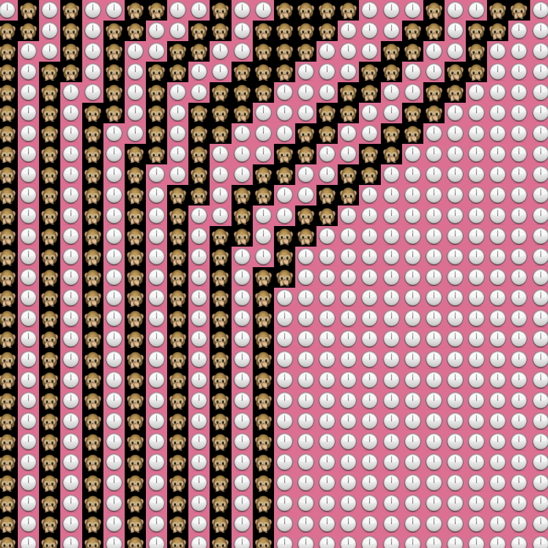 Elementary Cellular Emoji Automata #336