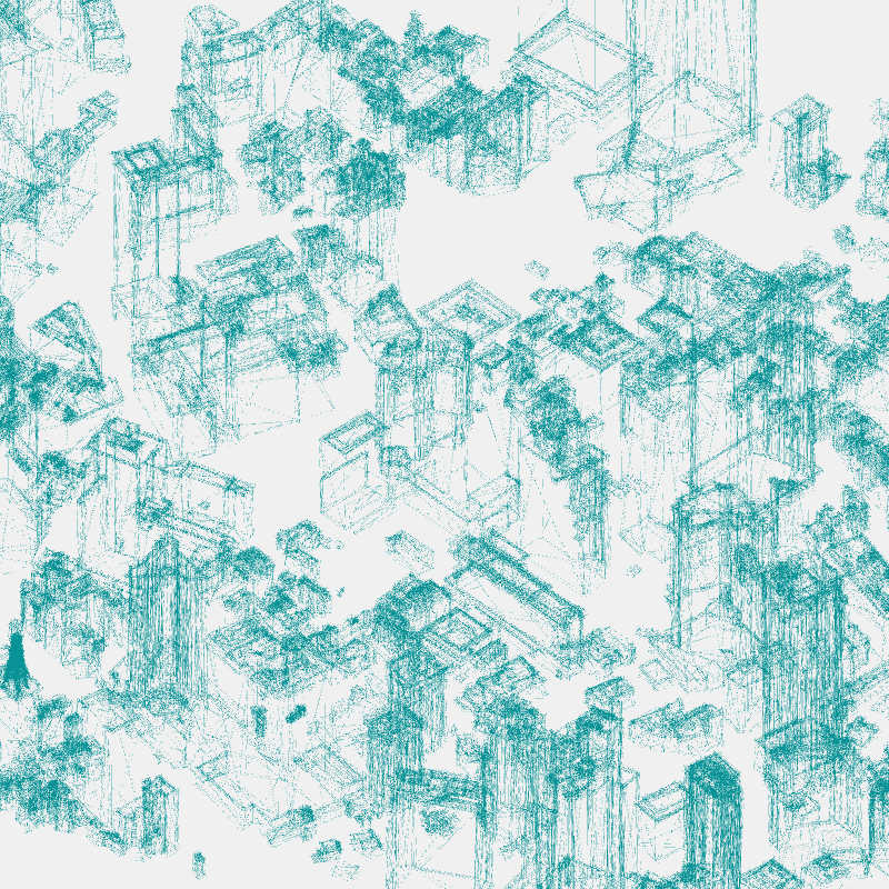 Algorithmic Drawing: Minato City Tokyo #25