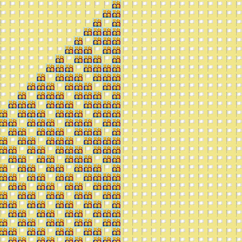 Elementary Cellular Emoji Automata #410