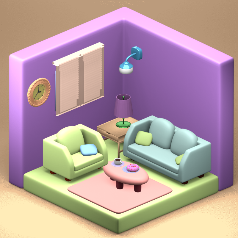 3D Fantasy Living room #25