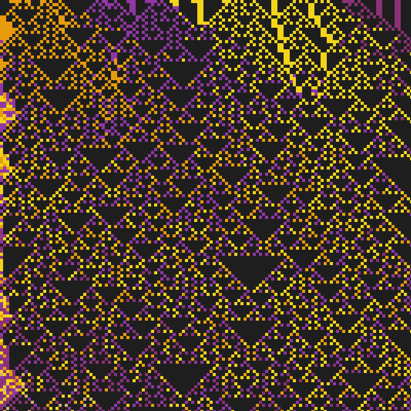 Colored Elementary Cellular Automaton #377