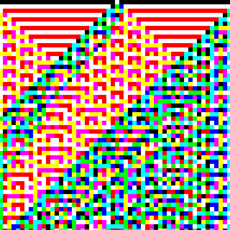 RGB Elementary Cellular Automaton #416