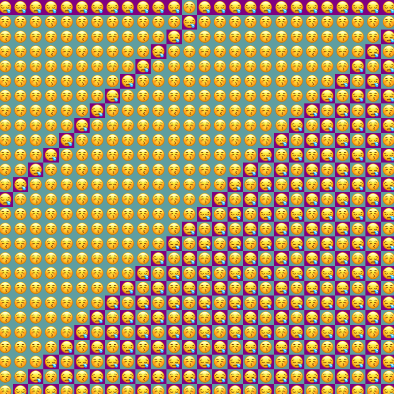 Elementary Cellular Emoji Automata #332