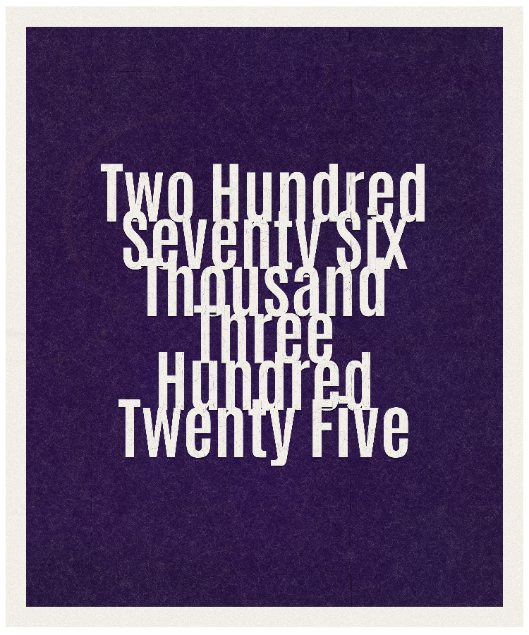 Count #276325