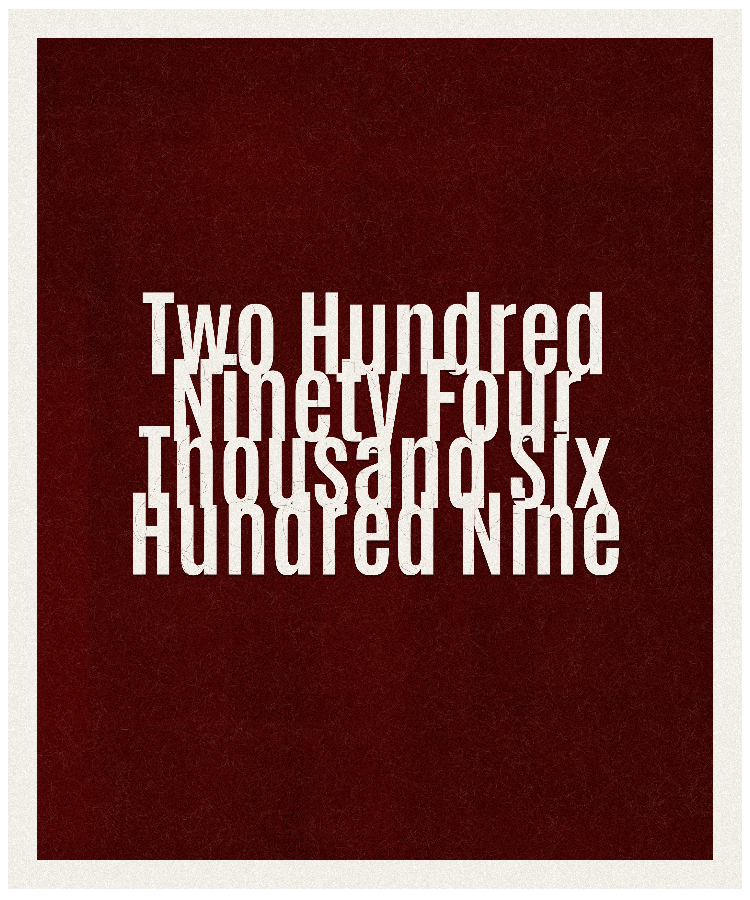 Count #294609
