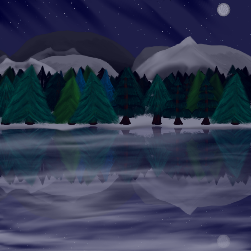 Moony Winter Lake #55