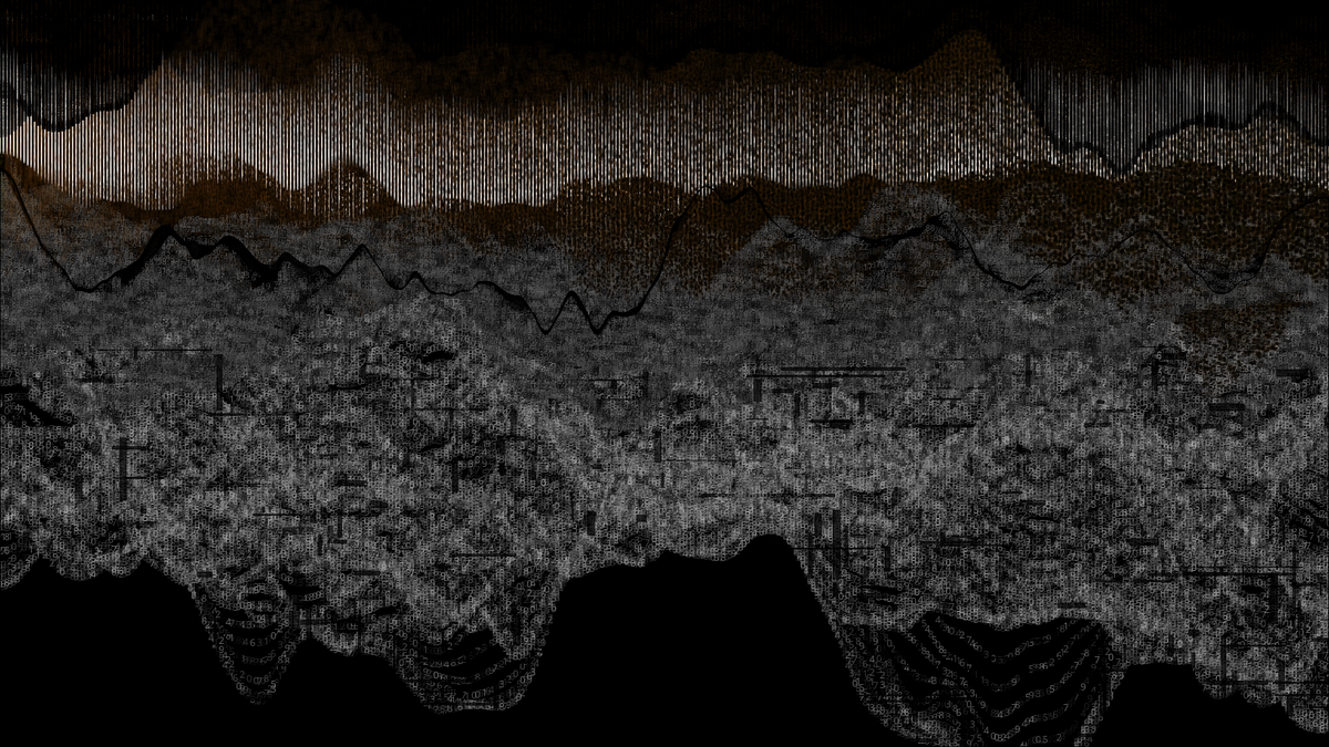 Pixel rain in a data landsacape #96