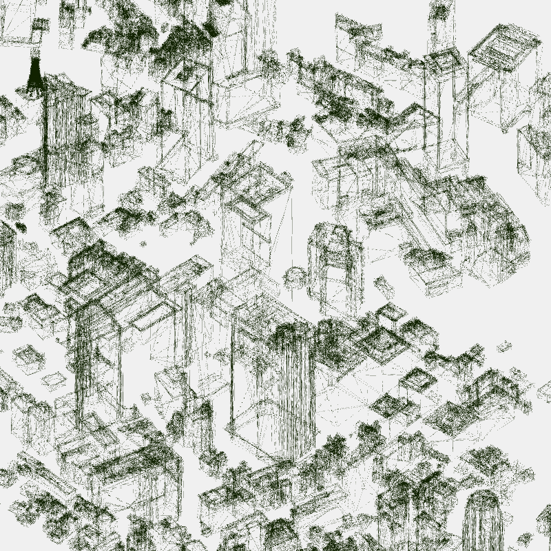 Algorithmic Drawing: Minato City Tokyo #69