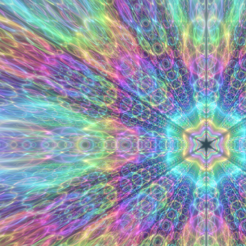 Fluorescent Hexagram #10