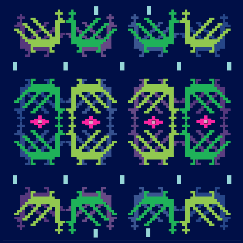 Pixel-Bird Motif #8