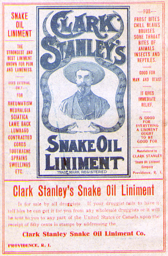 On Snake Oil Salesmen