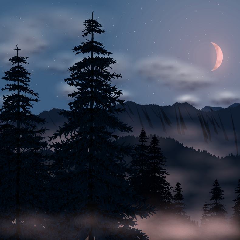 Moonlit Mountains #94