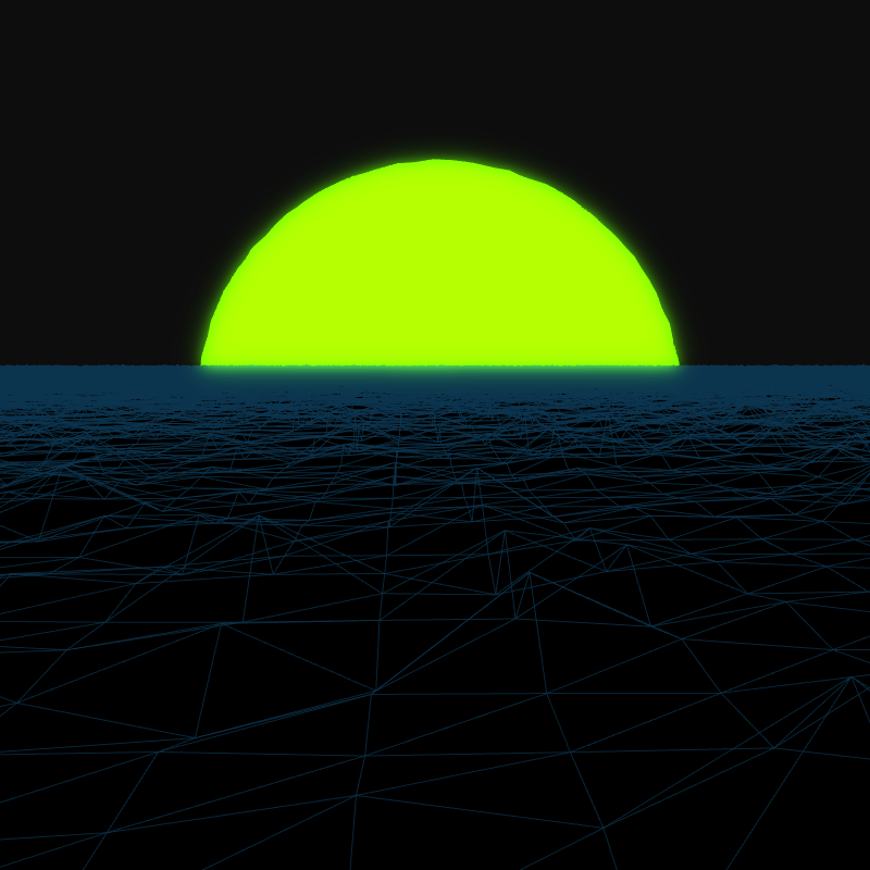 Generative Retrowave Field #106