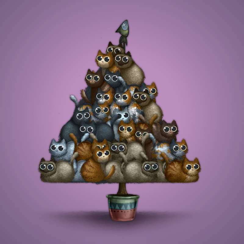 Fluffy Christmas Tree #3