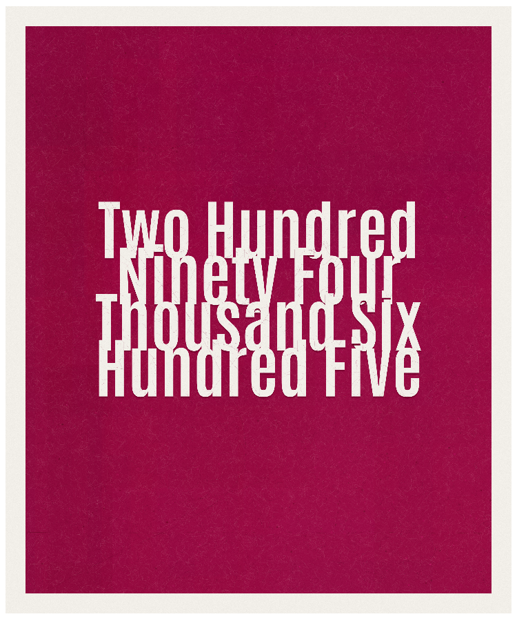 Count #294605