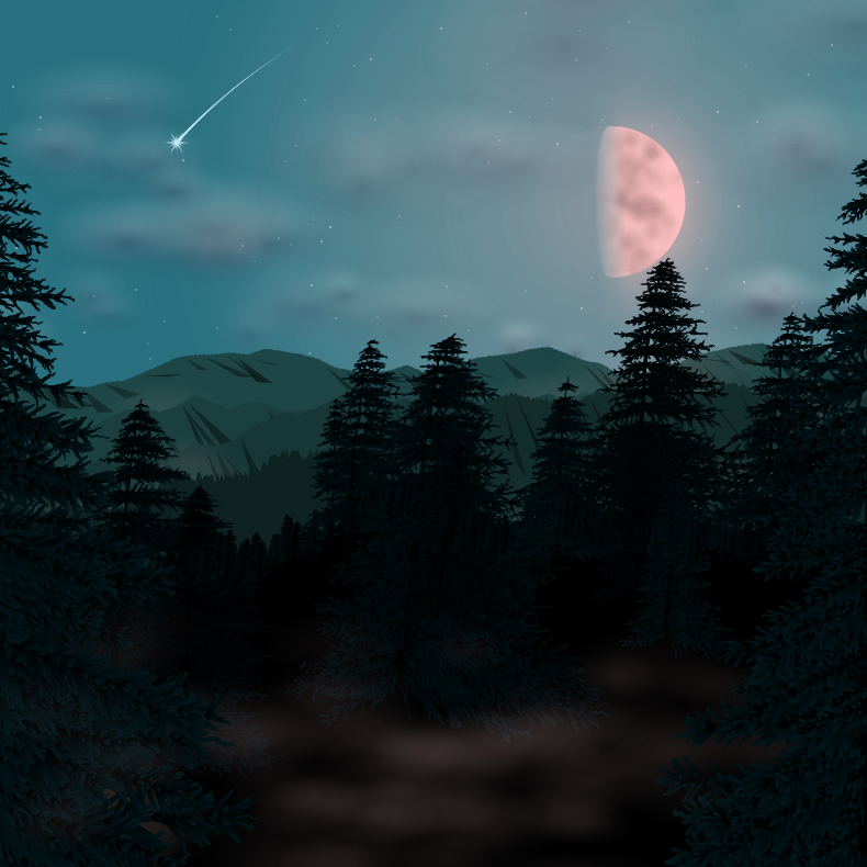 Moonlit Mountains #73