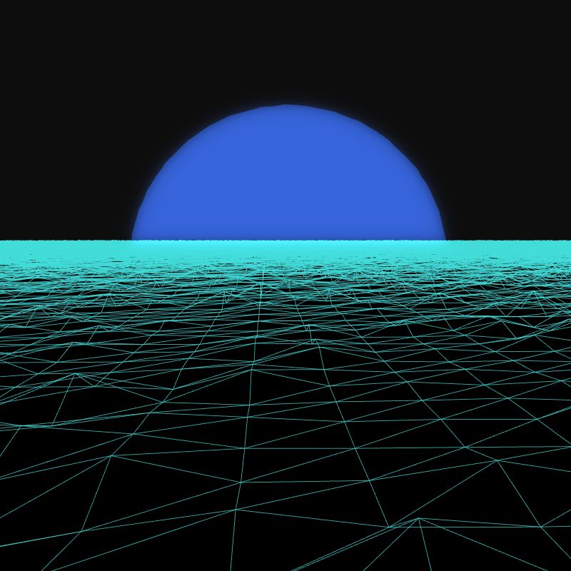 Generative Retrowave Field #129