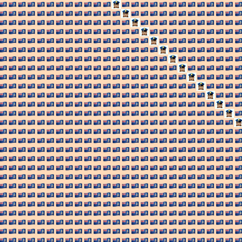 Elementary Cellular Emoji Automata #115