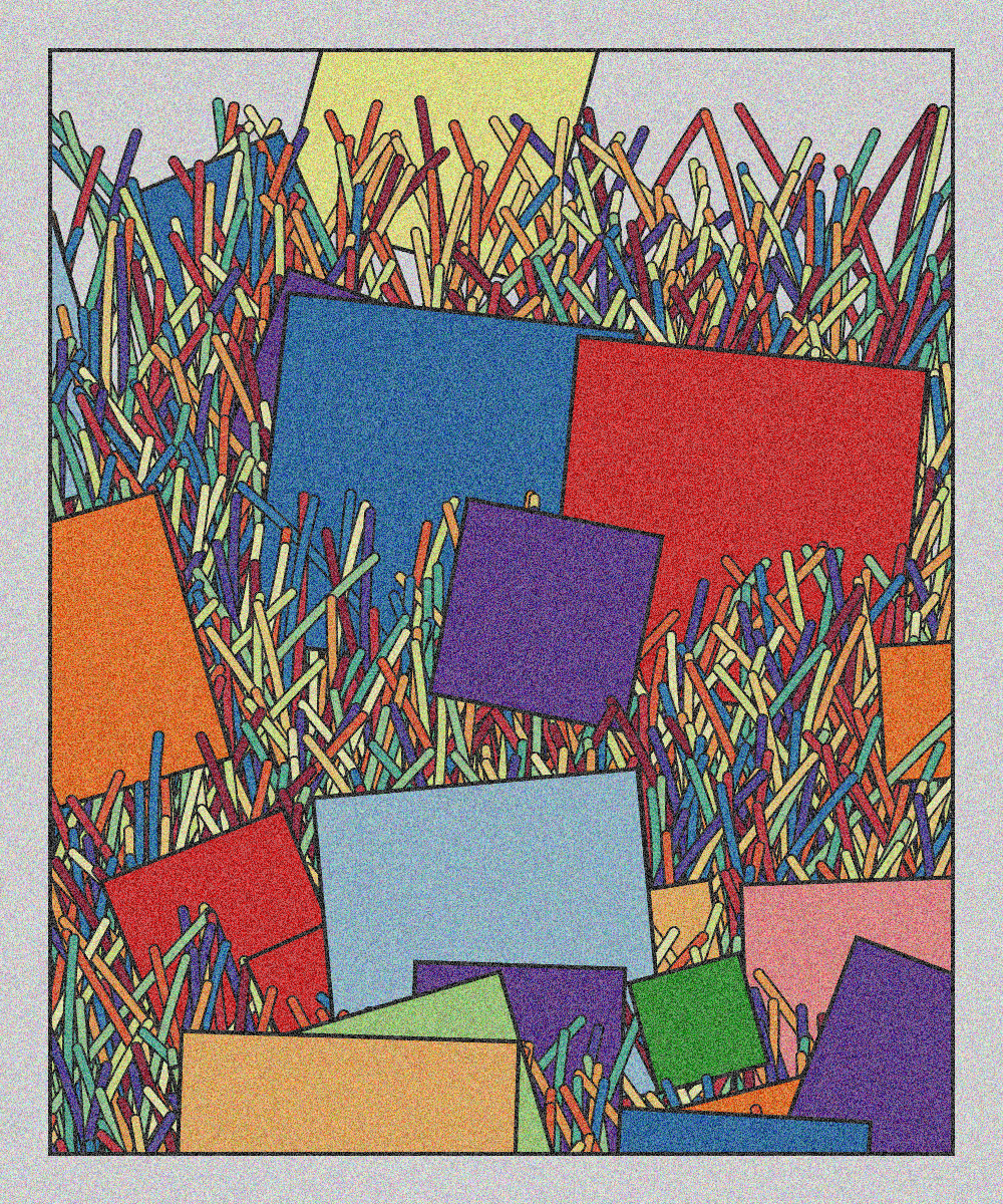 Paper salad with colored cardboard #15