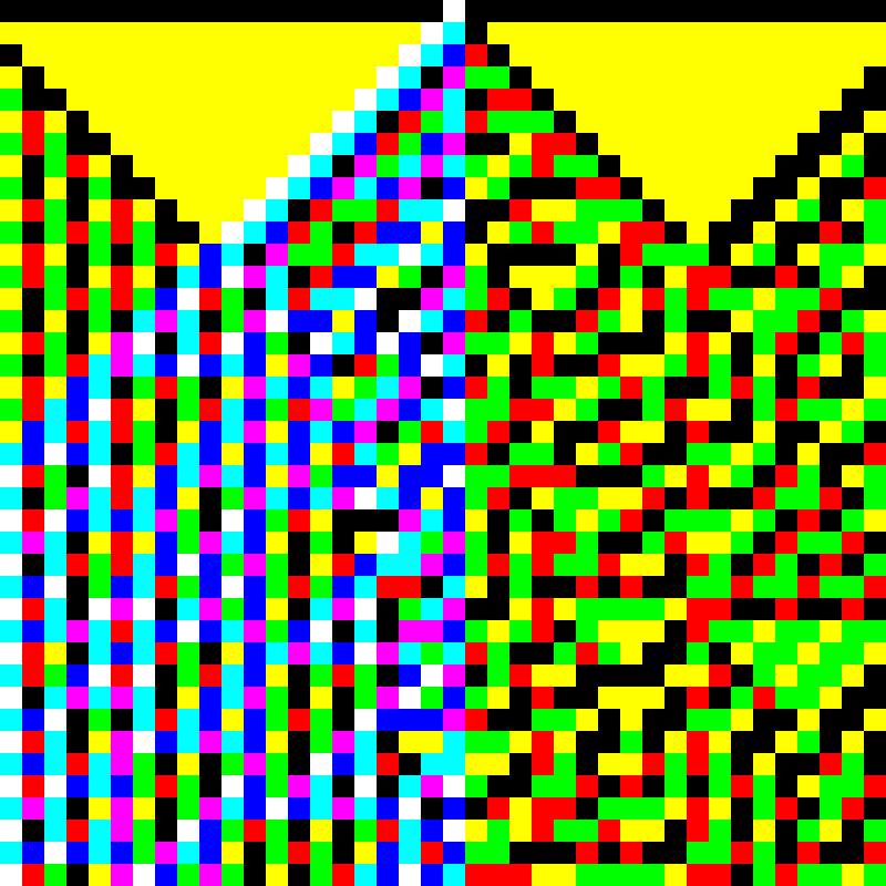 RGB Elementary Cellular Automaton #369