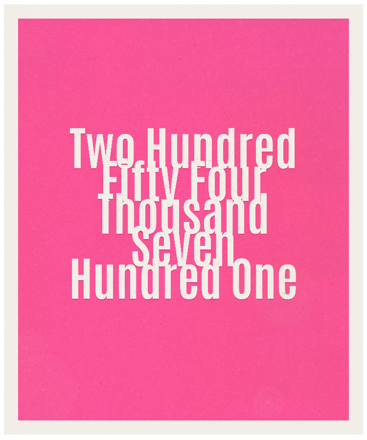Count #254701