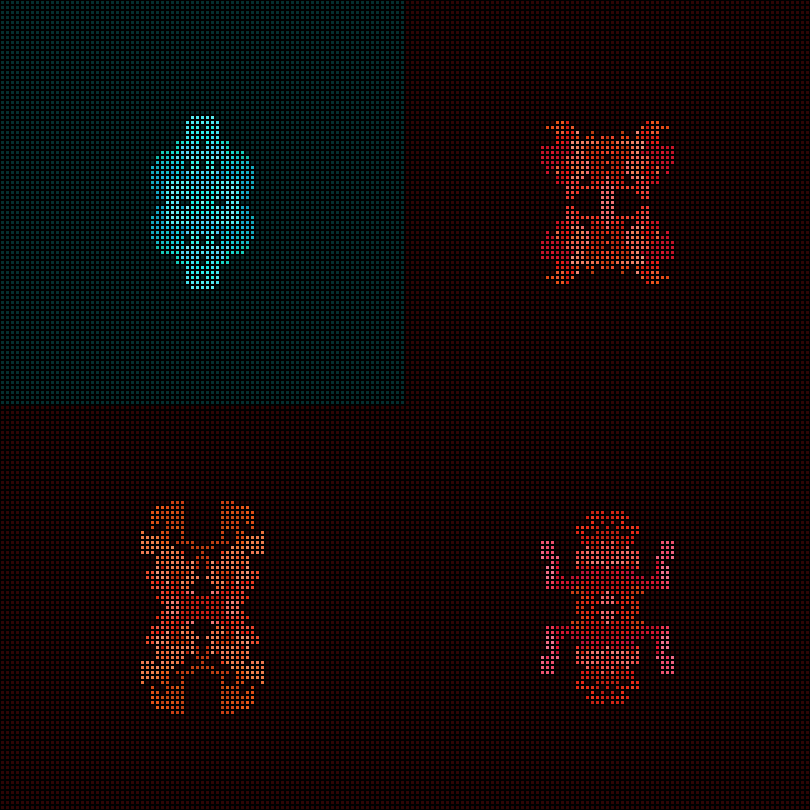 Dither Creatures 2x2 #7