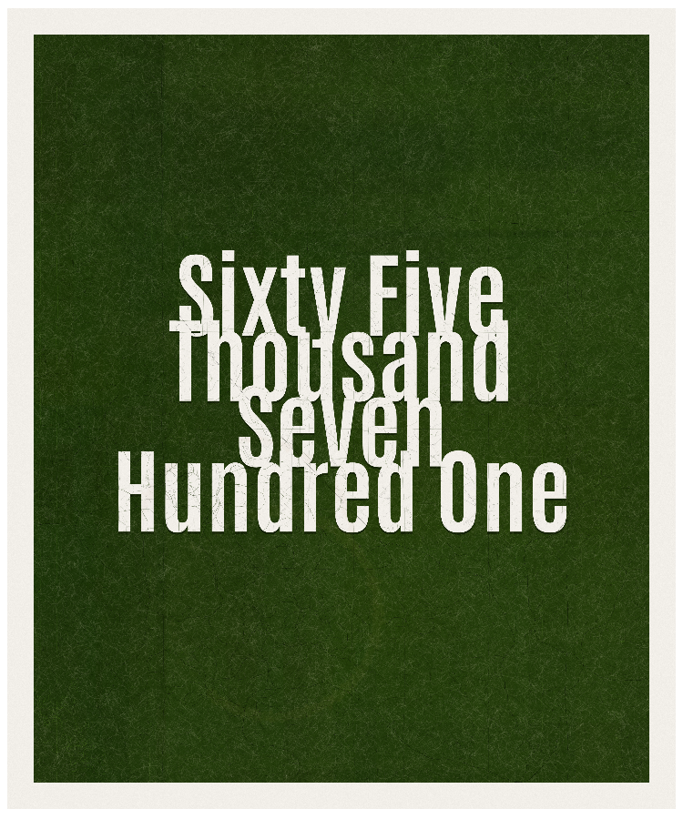 Count #65701
