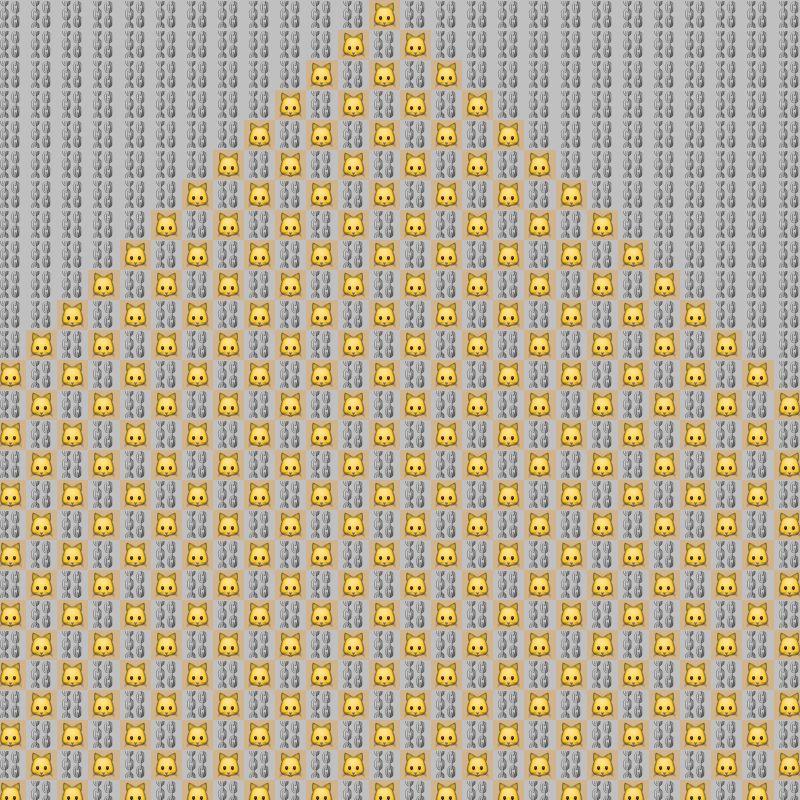 Elementary Cellular Emoji Automata #57