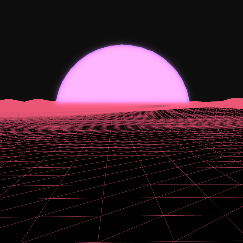 Generative Retrowave Field #79