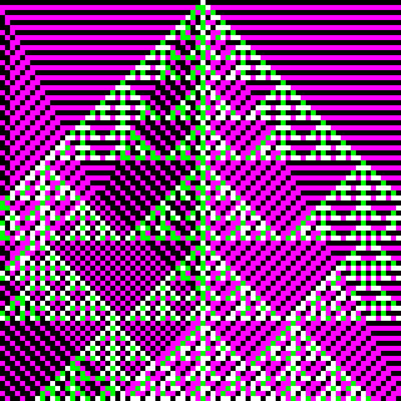 RGB Elementary Cellular Automaton #169