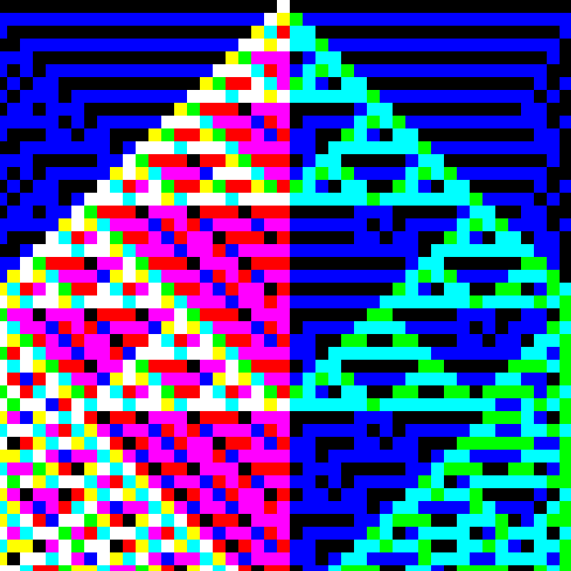 RGB Elementary Cellular Automaton #550