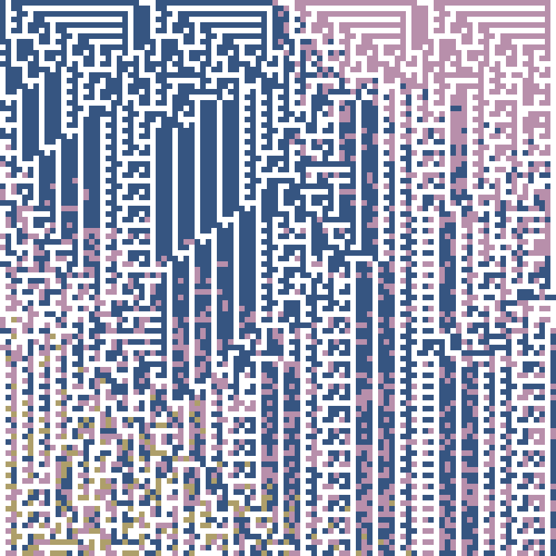 Colored Elementary Cellular Automaton #184