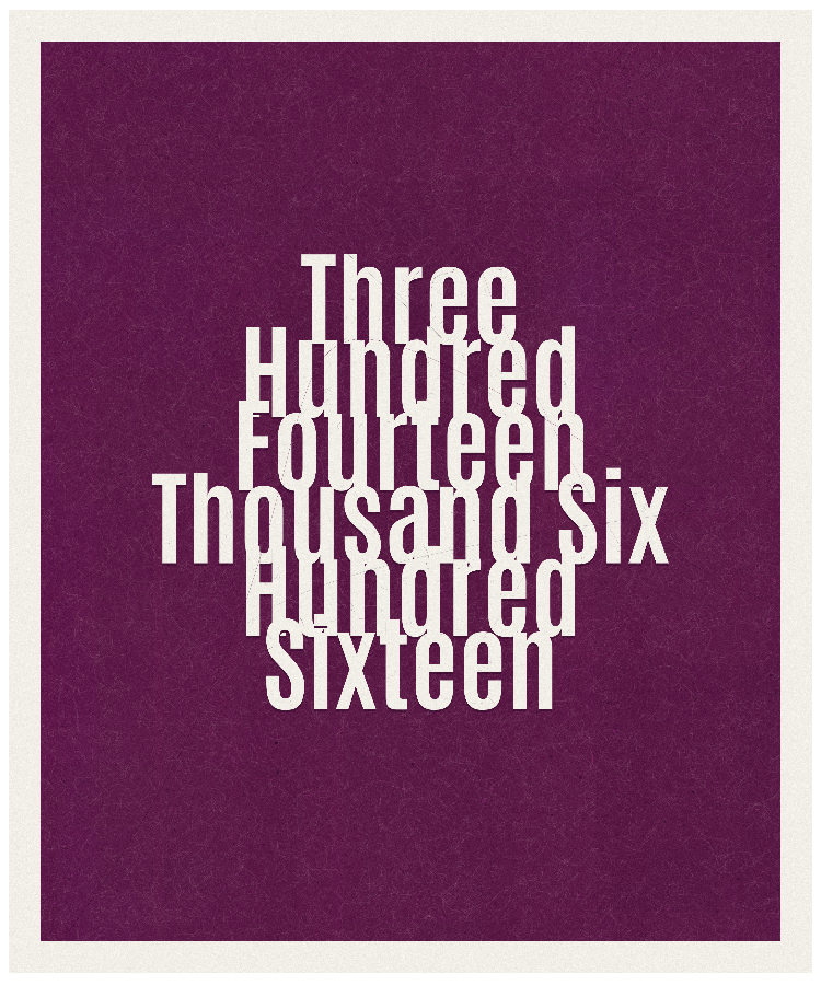 Count #314616
