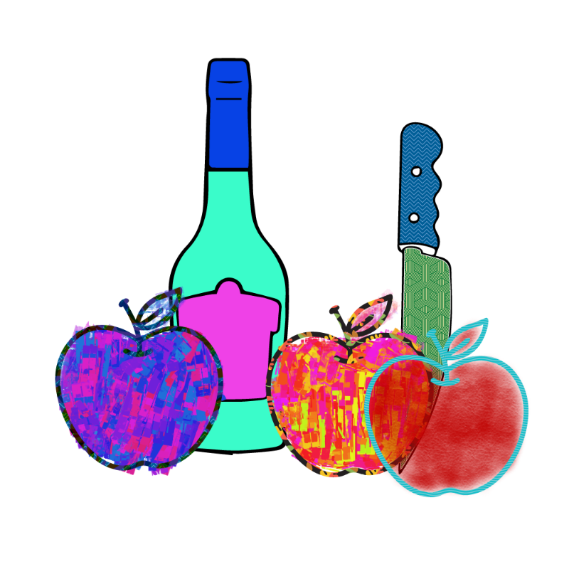bottle and apples #146
