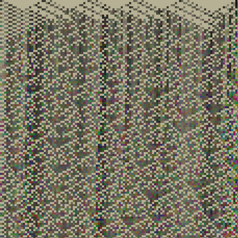 Colored Elementary Cellular Automaton #282