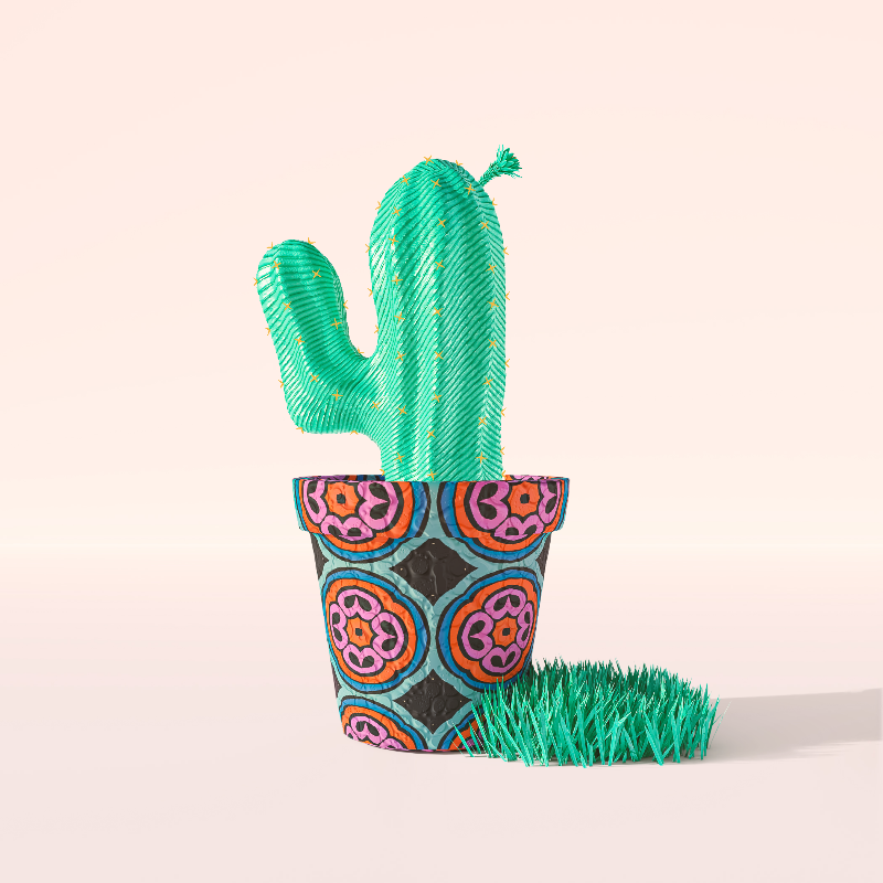 3D Crypto Cacti #47