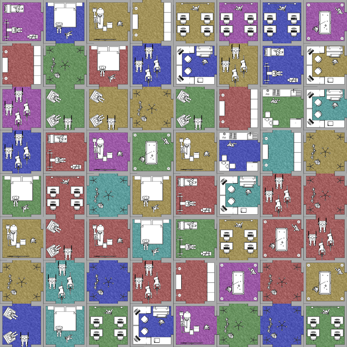 Harlequin block building #40