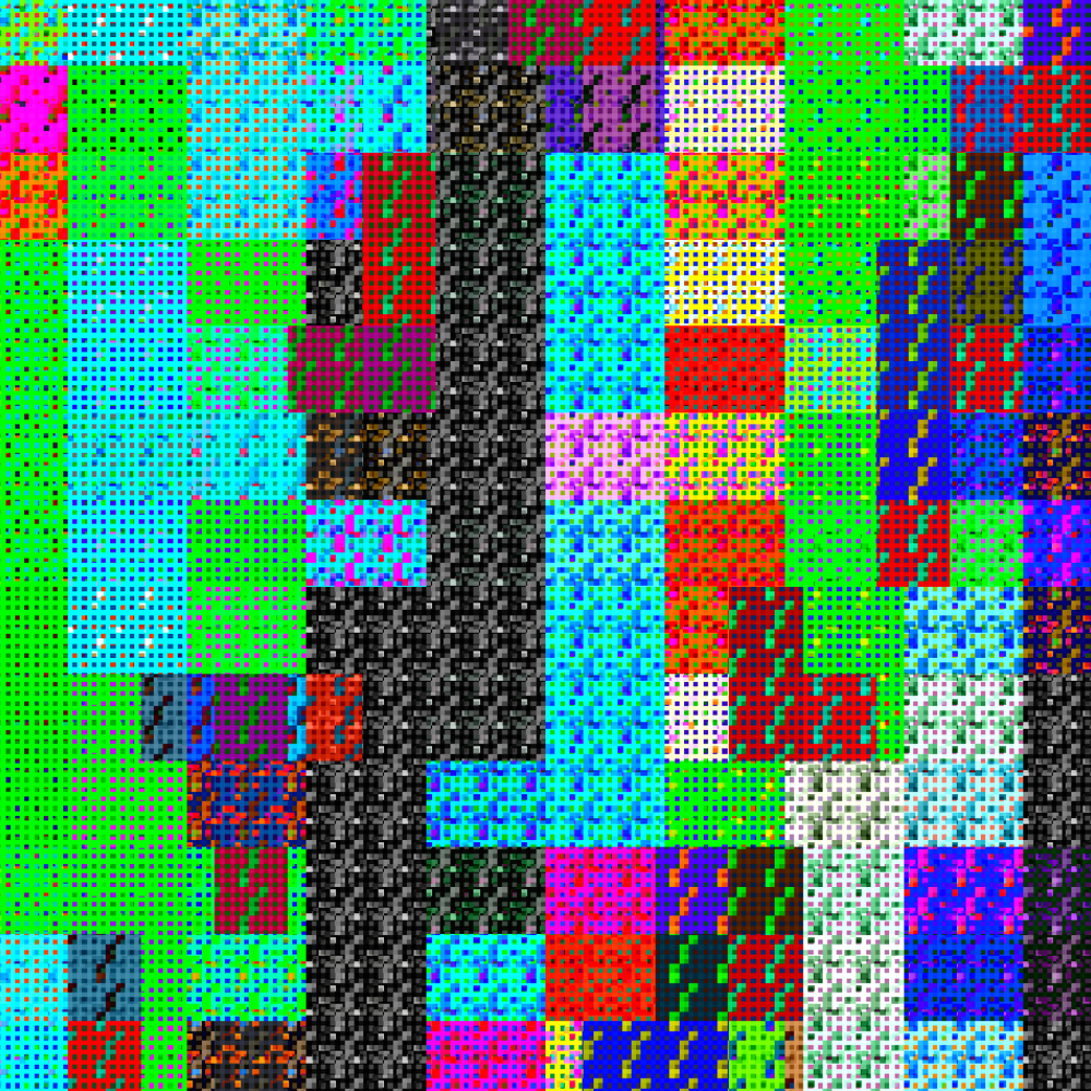 Multicolored Pixelated Field #9