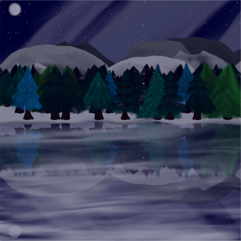 Moony Winter Lake #8