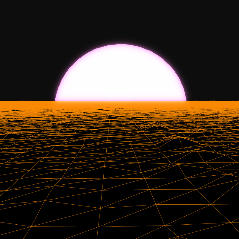 Generative Retrowave Field #147