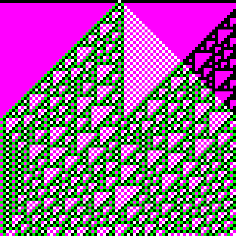 RGB Elementary Cellular Automaton #961